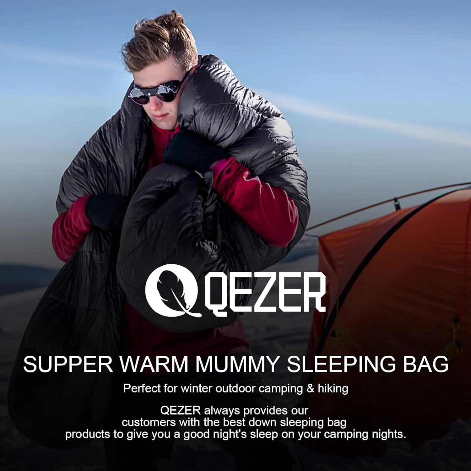 0 Degree Sleeping Bag for Adults - 660 Fill Power Down Bag for Cold Weather -20F / -8F / 0F / 10F Large Lightweight