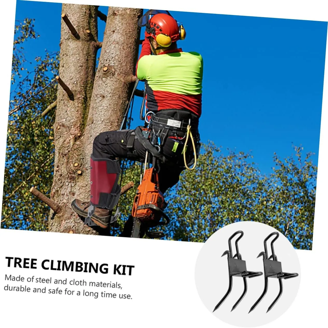1 Pair Tree Climbing Tool Carbon Steel Multifunction Set