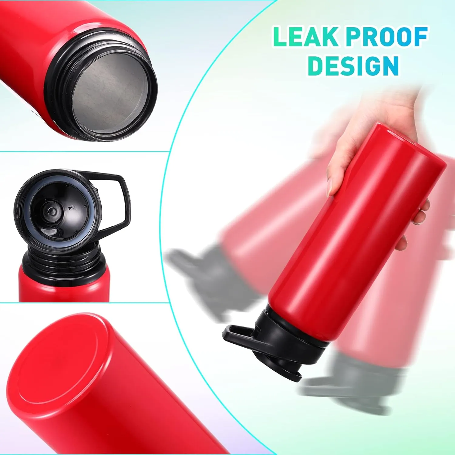 10 Pieces 25oz Reusable Aluminum Water Bottles Bulk Multicolor Outdoor Sports Water Bottles for Travel, Gym, Hiking, Cycling, Camping, Fishing, Snap Lid