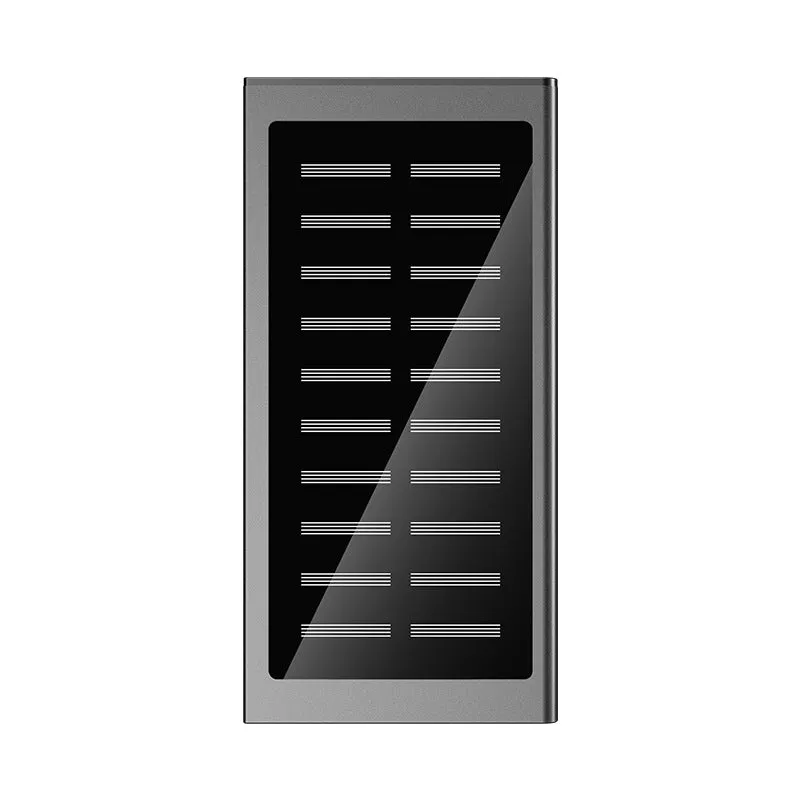 100000mah Solar Mobile Power Bank Metal Large Capacity Power Bank for iPhone Samsung Android Power Bank USB Power Bank Portable Charger with  Torch Lighting