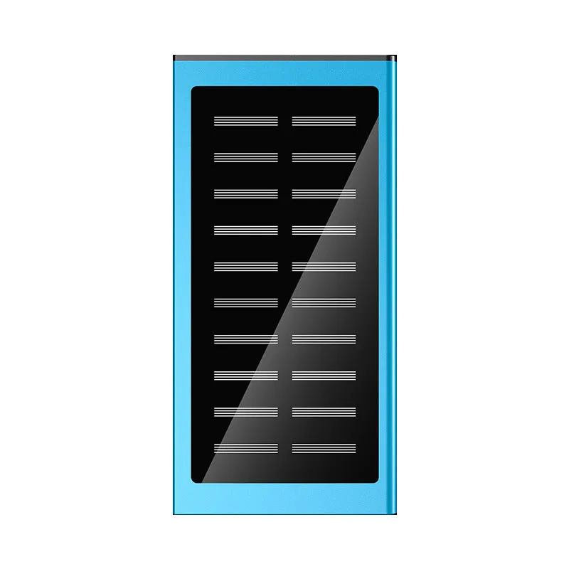 100000mah Solar Mobile Power Bank Metal Large Capacity Power Bank for iPhone Samsung Android Power Bank USB Power Bank Portable Charger with  Torch Lighting