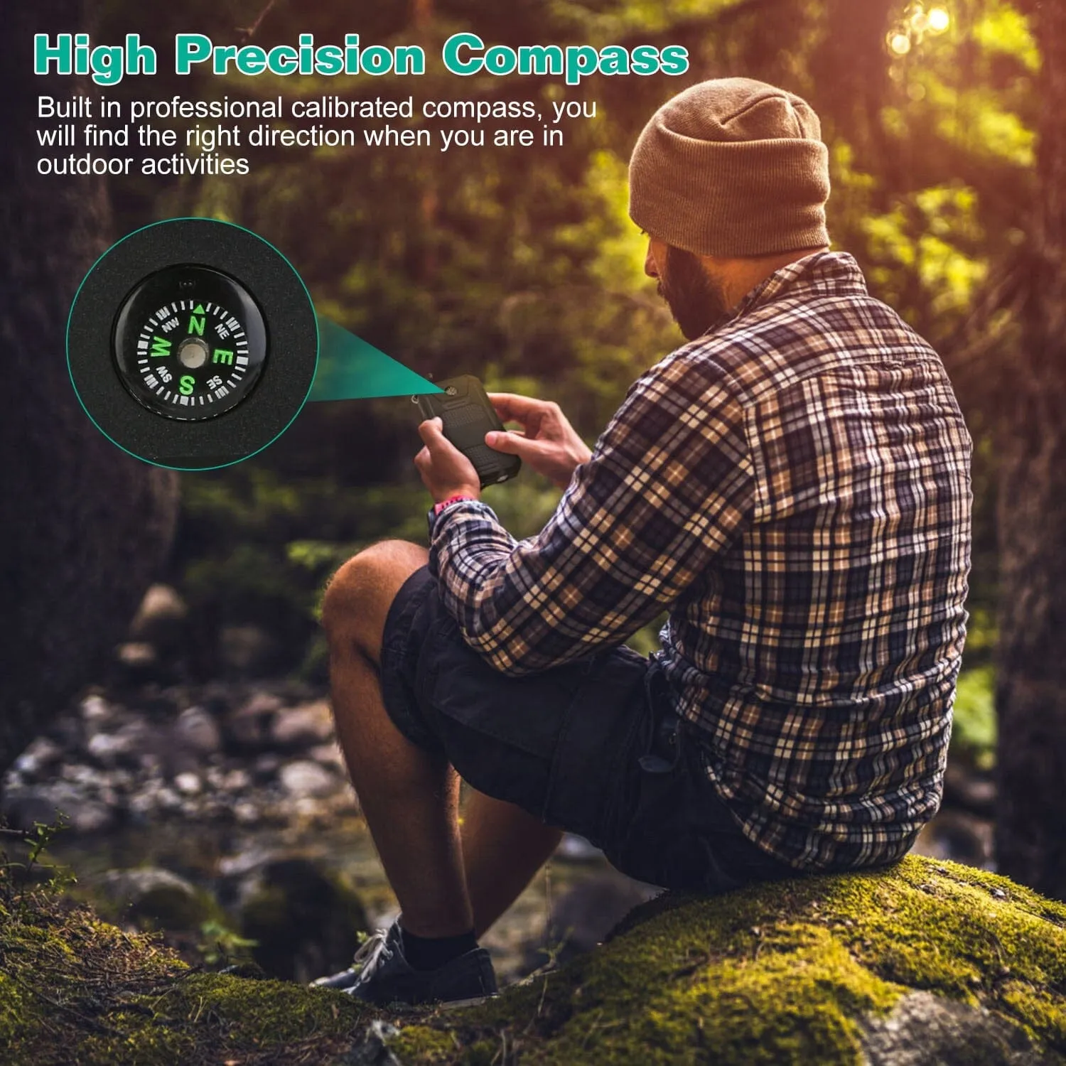 10000mAh Solar Power Bank External Battery Pack