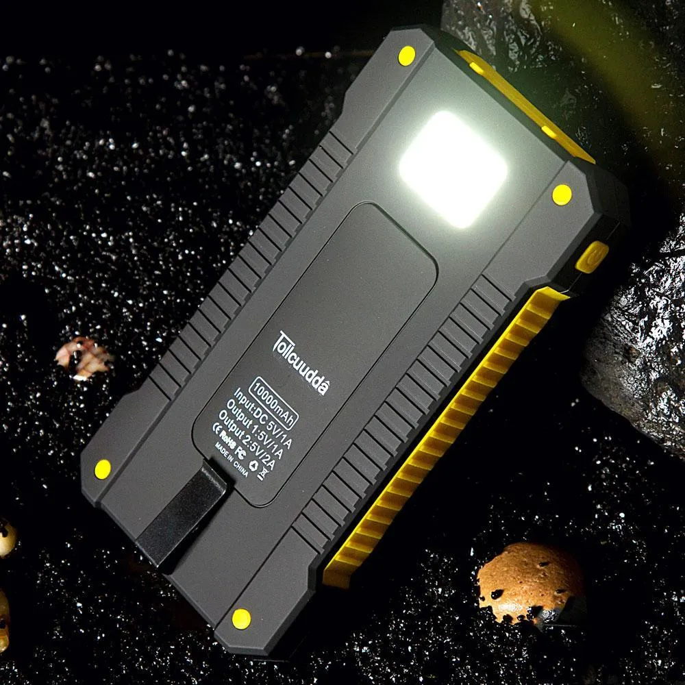 10000MAH WATERPROOF SOLAR POWER BANK