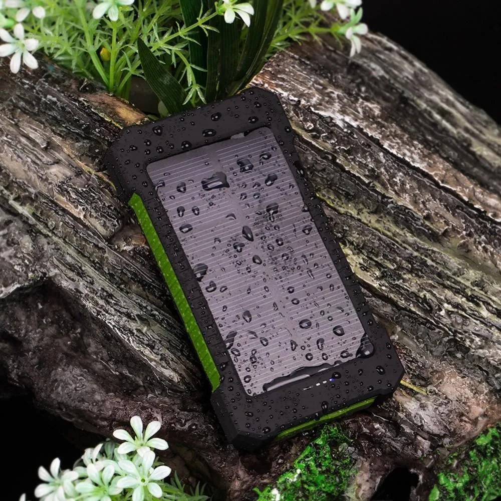 10000MAH WATERPROOF SOLAR POWER BANK