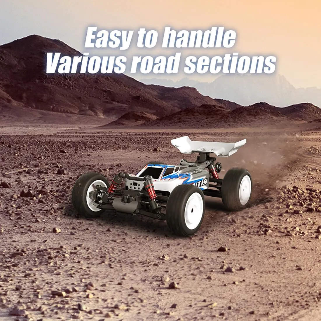1/10 Scale Off-Road RC Drift Truck, 2.4G 4WD High-Speed RC Rock Crawler, All-Terrain Off-Road Climbing Car for Enthusiasts - 3Battery