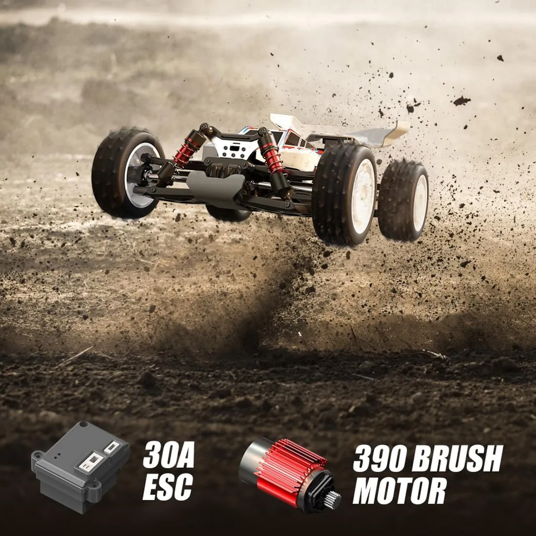 1/10 Scale Off-Road RC Drift Truck, 2.4G 4WD High-Speed RC Rock Crawler, All-Terrain Off-Road Climbing Car for Enthusiasts - 3Battery