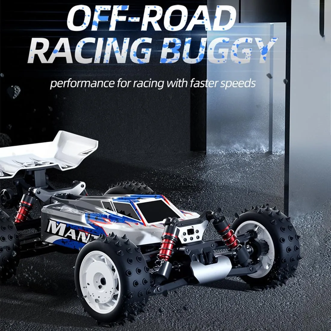 1/10 Scale Off-Road RC Drift Truck, 2.4G 4WD High-Speed RC Rock Crawler, All-Terrain Off-Road Climbing Car for Enthusiasts - 3Battery
