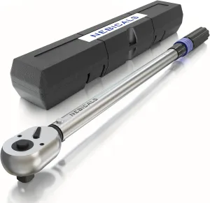 1/2 Inch Torque Wrench 25-250 ft-lb / 33.75-337.5N.M / 90 Teeth/Heavy Duty/Professional/Dual Direction / / Cr-Mo/Garage Car/Motorcycle/Spark Plug/Wheel/Oil change