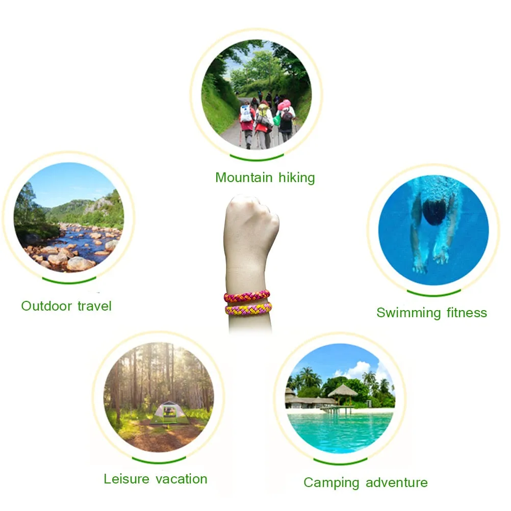 12 Pack Eco Friendly Anti Mosquito Wristband Mosquito Insect Bugs Repellent Bracelet Safe For Children Home Outdoor Pest Reject