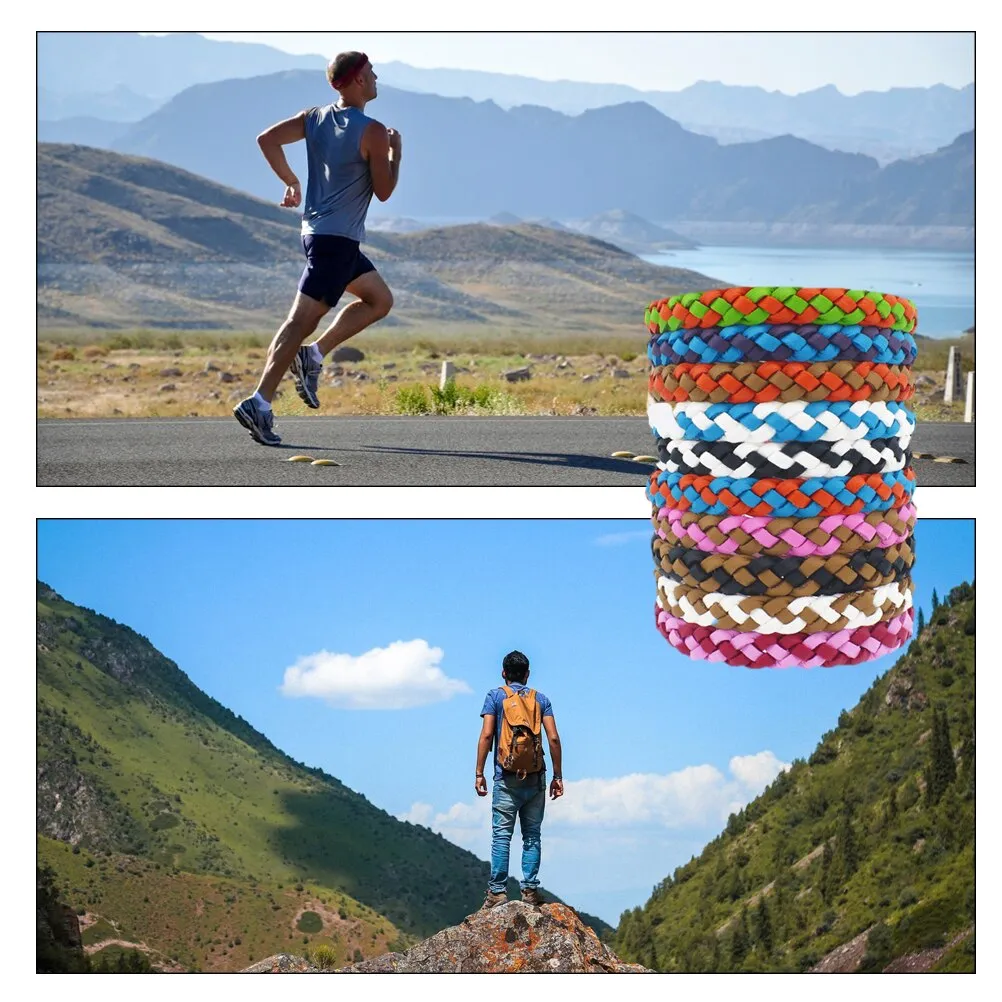 12 Pack Eco Friendly Anti Mosquito Wristband Mosquito Insect Bugs Repellent Bracelet Safe For Children Home Outdoor Pest Reject