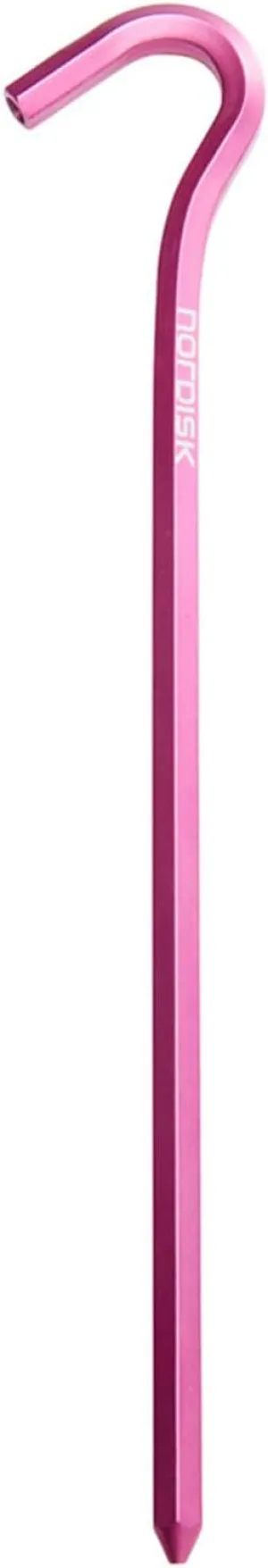 148067 Outdoor Camping Pegs, Aluminum, Set of 10, Cherry Wood, 7.5 inches (19 cm)