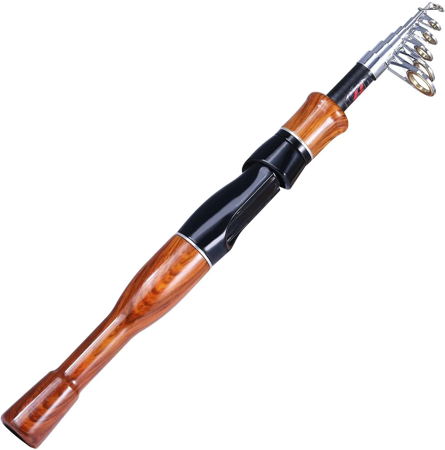 1.6M Telescopic Fishing Rod Cork Handle Spinning/Casting Fishing Role Carbon Fiber Protable Travel Fishing Rod DKEKE (Color : Yellow, Length : 1.6m)