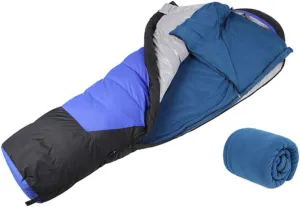 180x75cm Fleece Sleeping Bag for Camping Lightweight Waterproof Storage Bag Blue Suitable for Summer