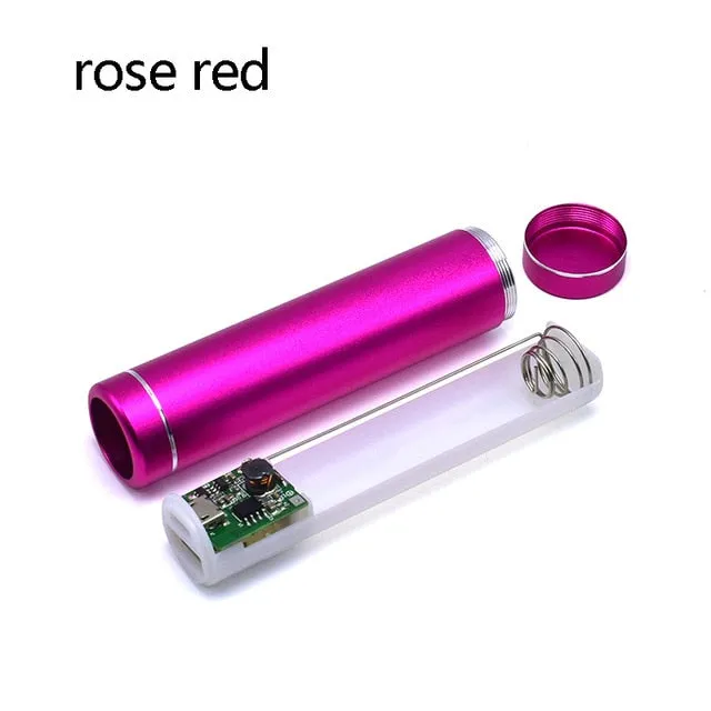 18650 Battery box Portable DIY USB Mobile Power Bank Charger Pack Box Battery Case Multicolor Metal Power Bank Kit Storage Case