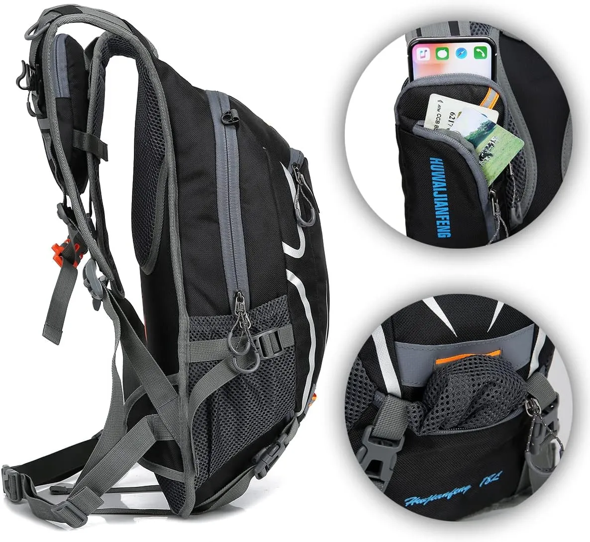 18L Cycling Rucksack Lightweight Bike Backpack Running Daypack for Fitness Hiking Climbing Camping Skiing Biking Trekking