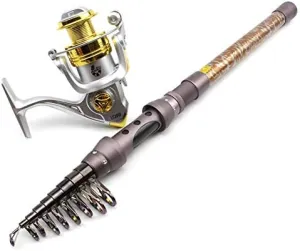 1.8M 2.1M 2.4M 2.7M 3.0M 3.3M 3.6M Portable Telescopic Fishing Rod Carbon Fiber Fishing Pole Travel Sea Fishing Spinning Rod