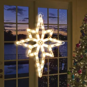 19 Inch Christmas Window Silhouette Lights Decorations, 50L Christmas Sculpture,Including:Bethlehem Star x1
