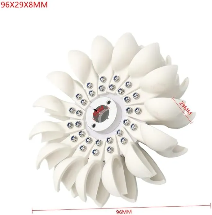 1PCS Pelton Impeller Impact Water Wheel DIY Hydroelectric Power Generation Round Impeller Hydroelectric Generator Impeller (96MMX29MMX8MM)