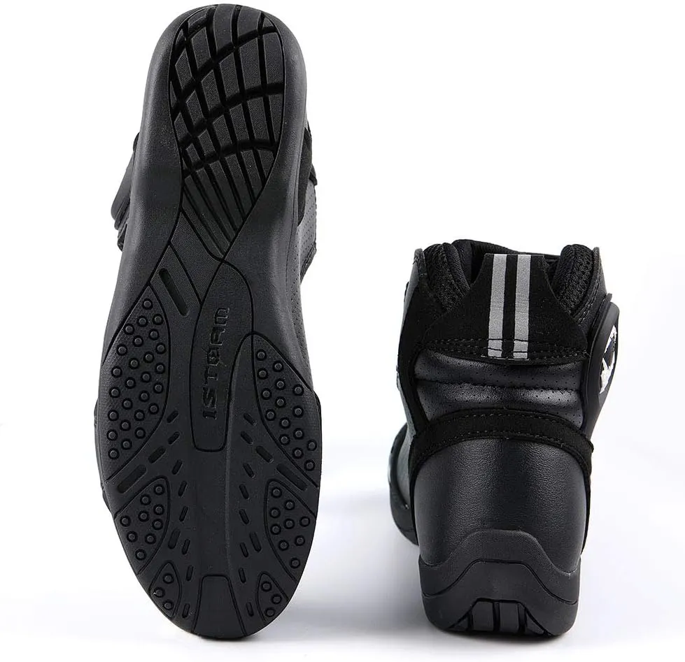 1Storm Men's Motorcycle Boots Rider Racing Black Hiking Trekking Outdoor Boots