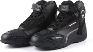 1Storm Men's Motorcycle Boots Rider Racing Black Hiking Trekking Outdoor Boots