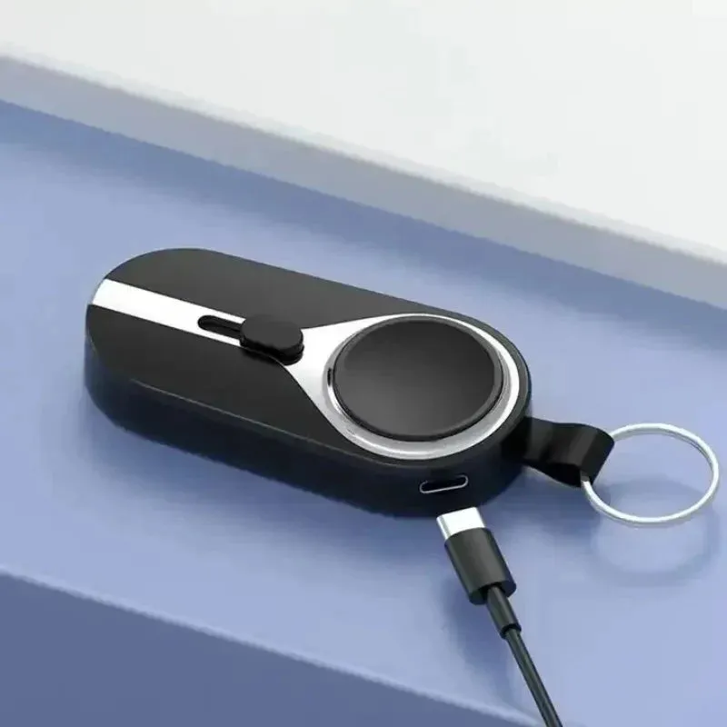 2-in-1 iPhone Android Apple Watch Keychain 3000mAh Power Bank iPhone Lightning connector and Android Type-C connector