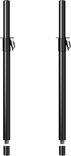 2 in 1 Speaker Pole for Subwoofer, Height Adjustment from 34 to 49 Inch, Fits 35mm and M20 Thread Mount Extender with Safety Pins, 88 LB Load-Bearing 2 Pack