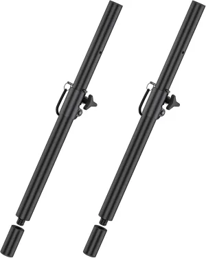 2 in 1 Speaker Pole for Subwoofer with Height Adjustable Subwoofer Pole Mount Fits M20 Speaker Pole Mounts and 35mm Mounts Speakers Extender with M20 to 35mm Adapter Load Capacity 121LBS, 2 Pack