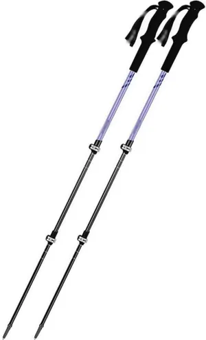 2-Pack Ultra-Light Carbon Fiber Trekking Poles, Adjustable Walking Sticks, EVA Grip   Aluminum Alloy Lock, for Climbing