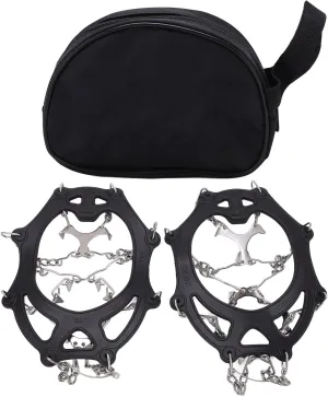2 Pcs 12 Tooth Crampons Anti Skid Ice Crampons Winter Sports Crampons Mountain Climbing Crampons for Outdoor Activities