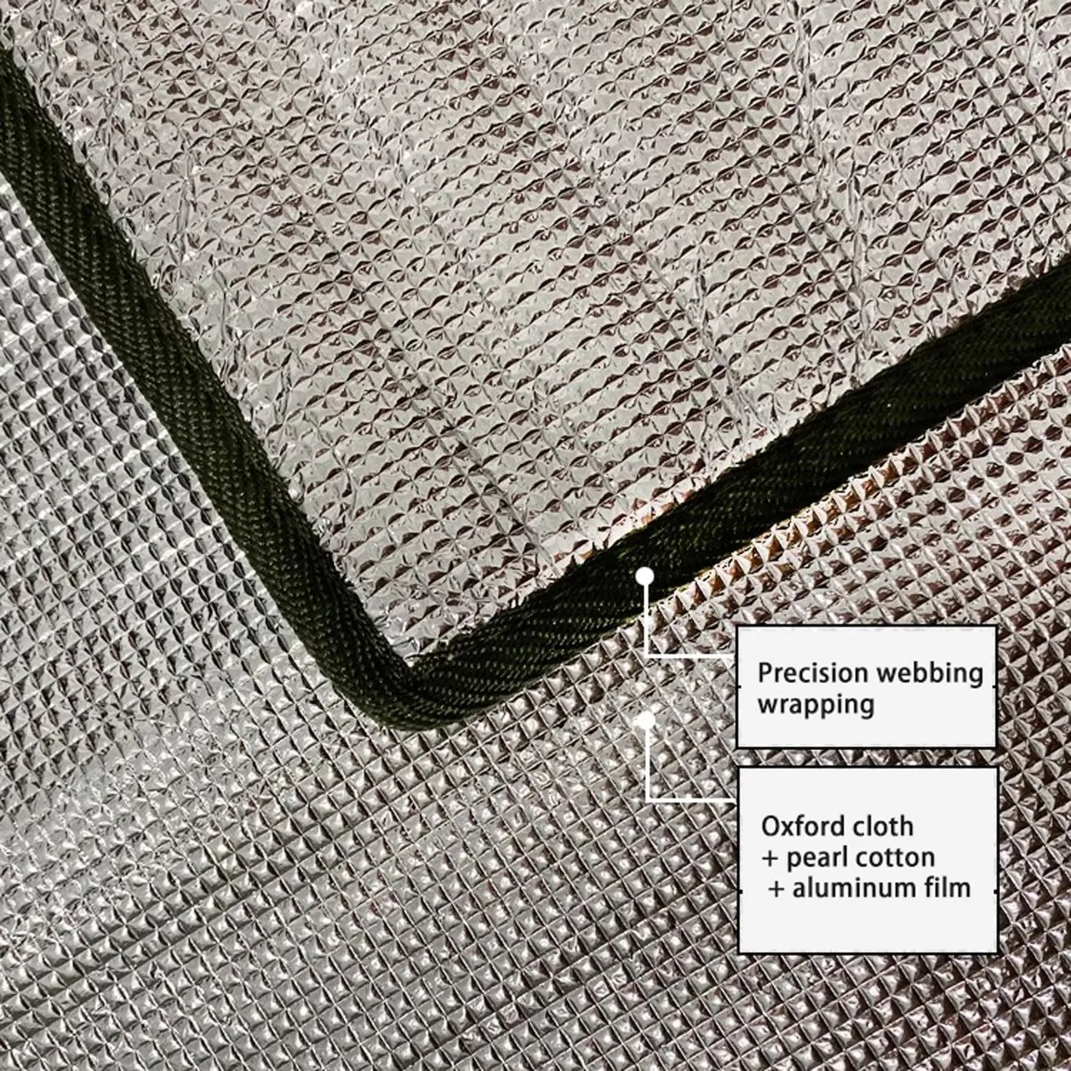 200 X 200 cm Camping Aluminum Foam Mat Foldable Double-Sided Insulating Thermal Waterproof Sleeping Mat Tent Pad Ultralight Floor Mat of Aluminum Foil