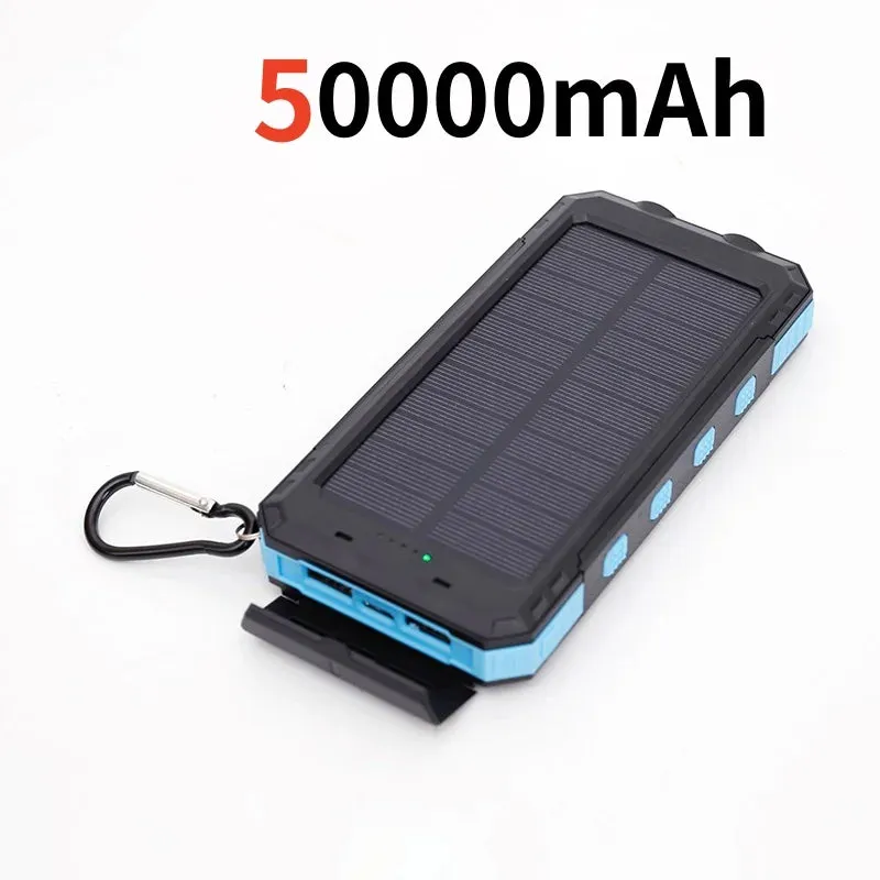 200000mAh Solar Power Bank - Outdoor Backup Power with Rapid Charging, Compass, and LED Features