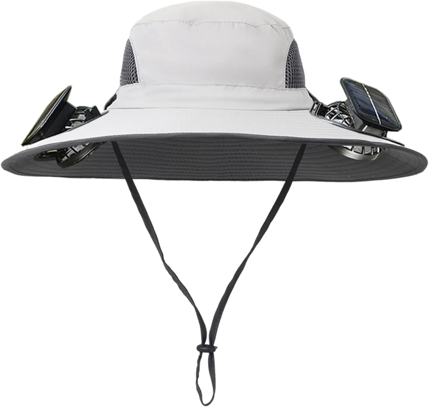 2025 New Solar Fan Hat,with 2 Solar Powered Fans,Outdoor Summer UV Hiking Camping Fishing Hat,Solar & USB Charging