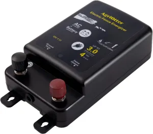 2025 New Tech 2 in 1 Electric Fence Energizer Charger Plug-in & 12V Battery, Waterproof & Safe Wide Coverage Energizer for Farms, Suburban Homes, Gardens, Livestock, Pets & More