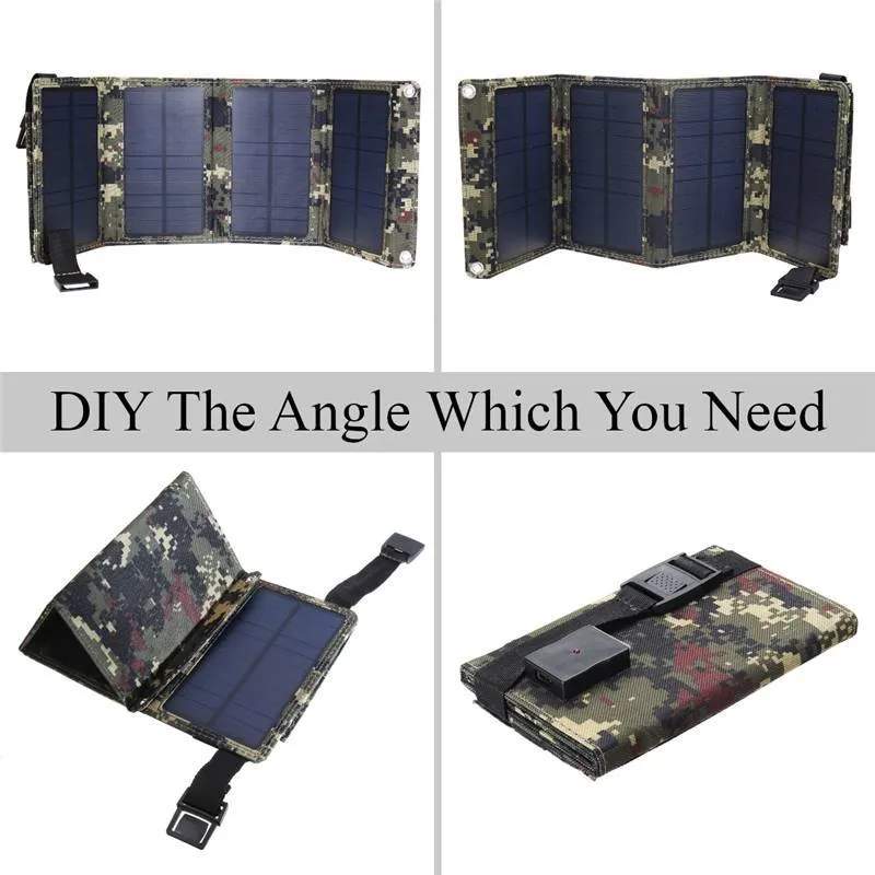 20W 5V Portable Solar Panel Mobile Power Bank