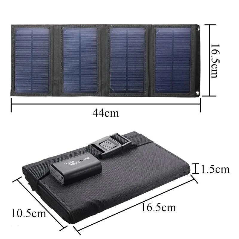20W 5V Portable Solar Panel Mobile Power Bank