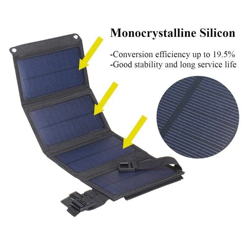 20W 5V Portable Solar Panel Mobile Power Bank