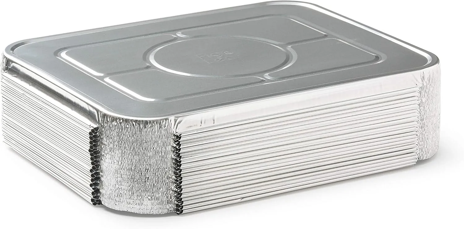 (210 Pack) Premium Lids for Chafing Pans 9" x 13" Half Deep Pans l Top Choice Disposable Heavy Duty Aluminum Foil Tin Pan Lid Perfect for Roasting Potluck Catering Party BBQ Baking Cakes Pie