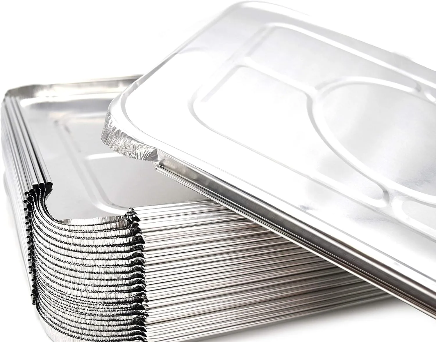 (210 Pack) Premium Lids for Chafing Pans 9" x 13" Half Deep Pans l Top Choice Disposable Heavy Duty Aluminum Foil Tin Pan Lid Perfect for Roasting Potluck Catering Party BBQ Baking Cakes Pie