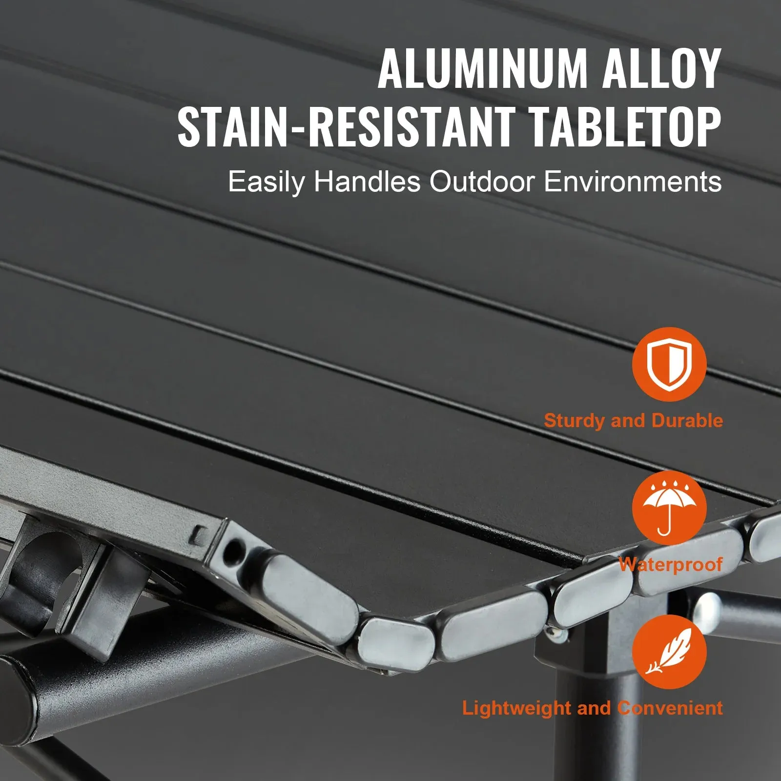 220/66lbs Outdoor Camping Folding Table With Storage Bag Aluminum Alloy