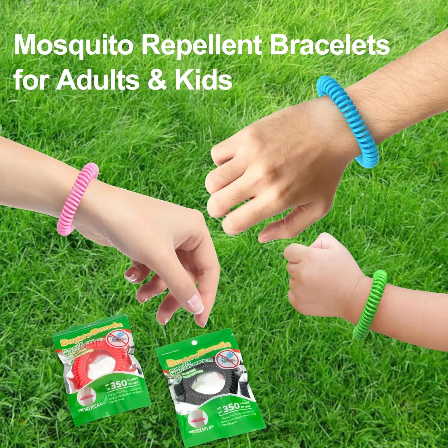 24 Pack Mosquito Repellent Bracelets, Individually Wrapped Repellent Wristbands, DEET Free, Natural and Waterproof Band
