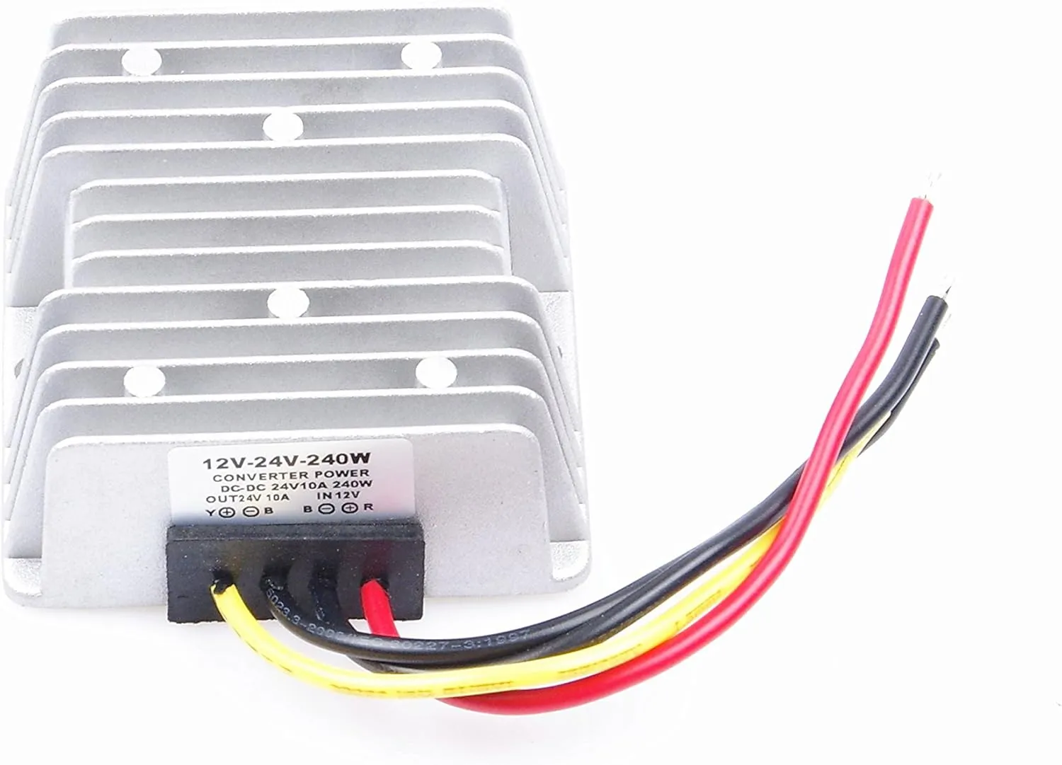 24V 10A 240W DC 12V Step up to 24V Converter Regulator Power Supply Adapter for Motor Car Truck Vehicle Boat Solar System etc.(12V to 24V 10A)