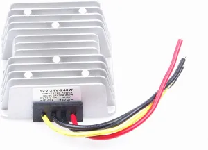 24V 10A 240W DC 12V Step up to 24V Converter Regulator Power Supply Adapter for Motor Car Truck Vehicle Boat Solar System etc.(12V to 24V 10A)