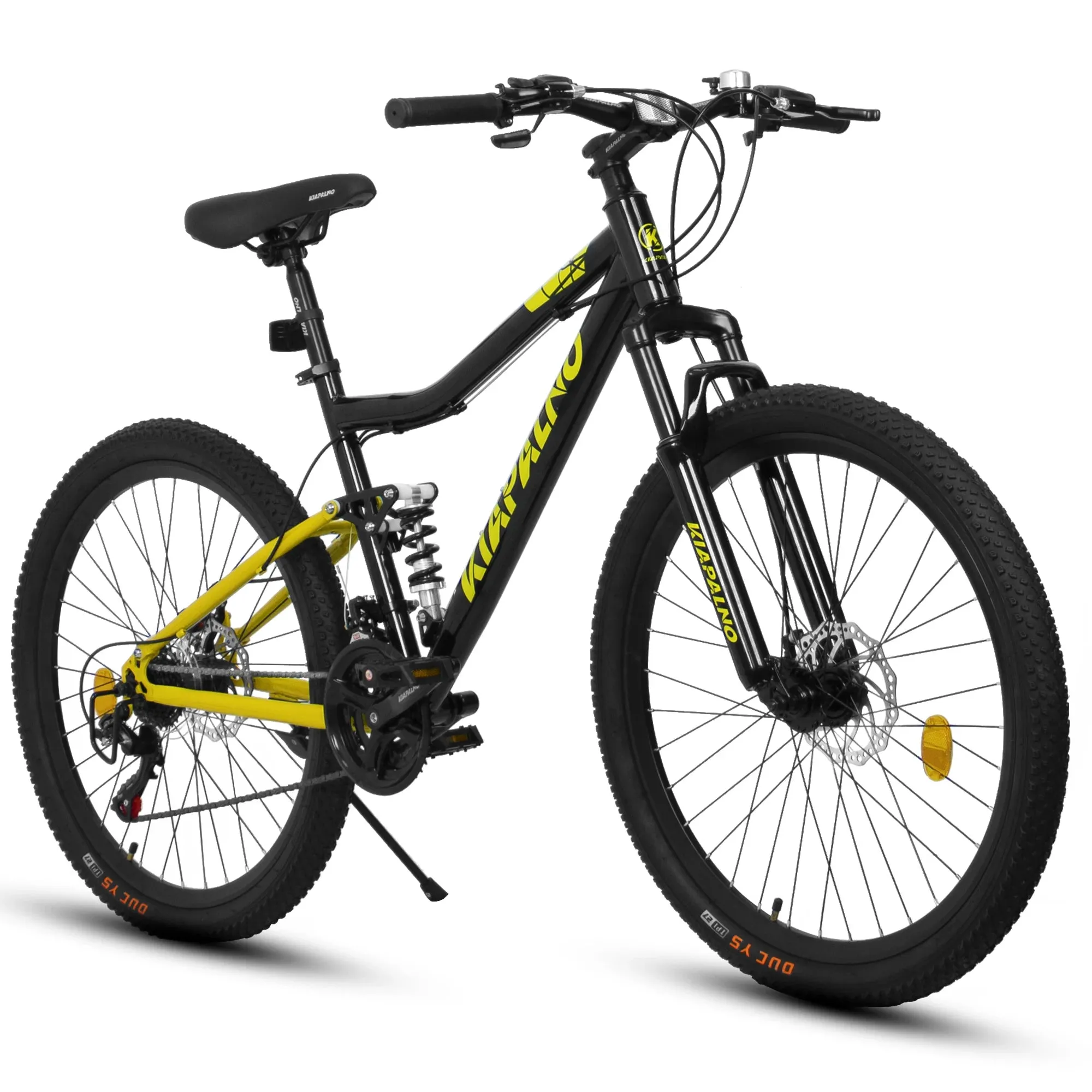 26-Inch Aluminum Frame Twin Shock Bike Shock Fork 21-Speed Unisex Mountain Trail Bike