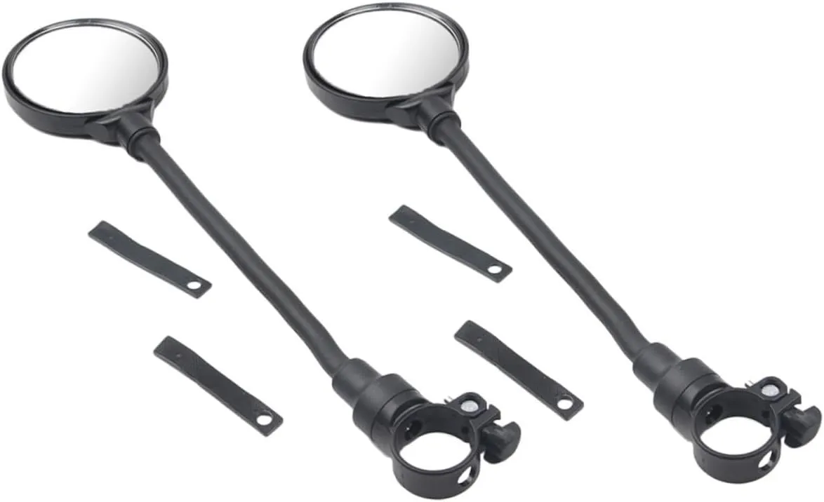 2pcs Adjustable Convex Bike Mirror Rearview Handlebar Mirrors for Scooters and Electric Impact-resistant Design for Wider Vision
