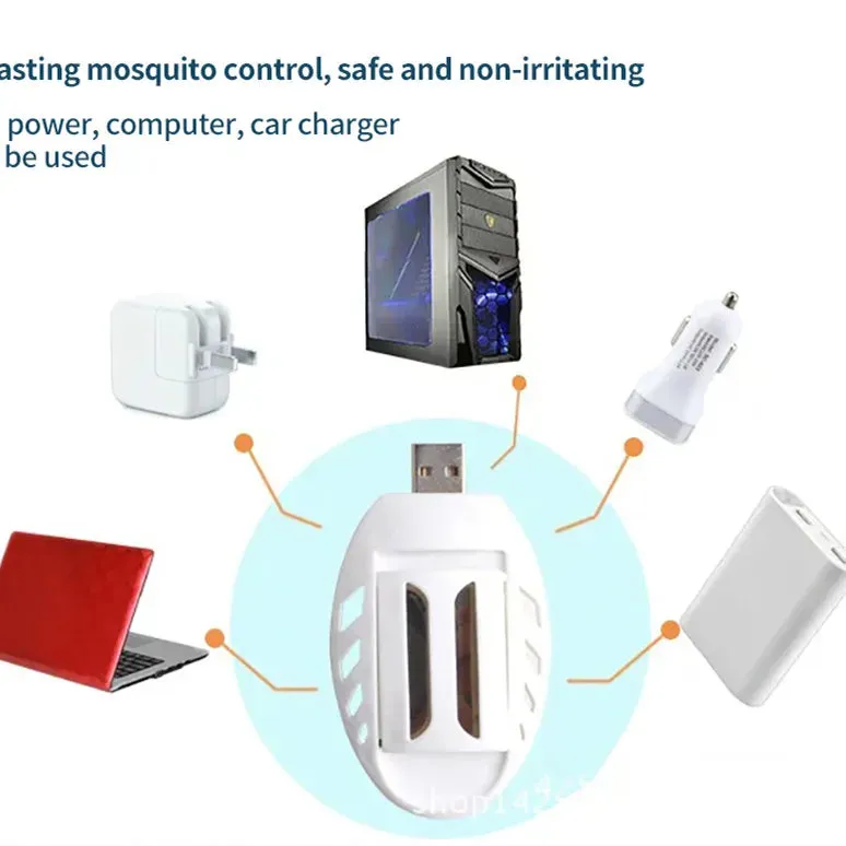 2PCS USB Mosquito Killer Bright Clean Car Mosquito Repellent Portable Electric Mosquito Coil Mosquito Killer Pest Repellent