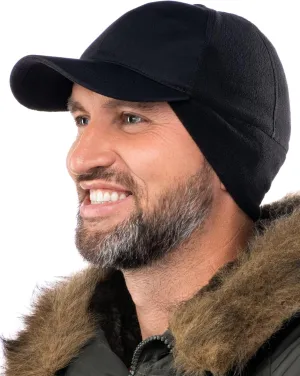 2SBR 2SABERS Mens Winter Hat with Earflaps and Visor - Warm Trucker Baseball Cap Hat