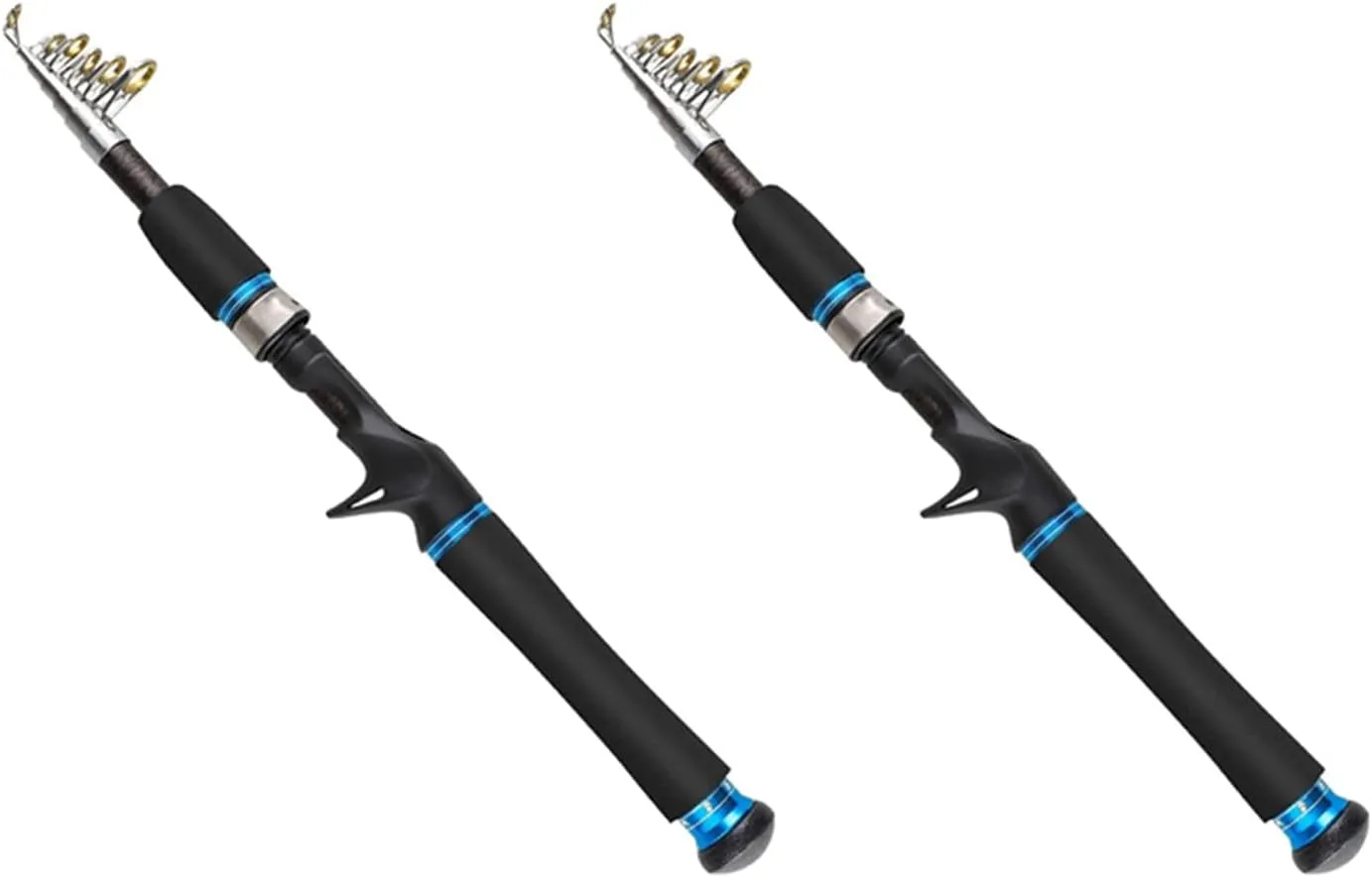 2X Fishing Rods Telescopic Fishing Pole Sensitive 2.1M Carbon Fiber Ultralight Travel Trout Fishing