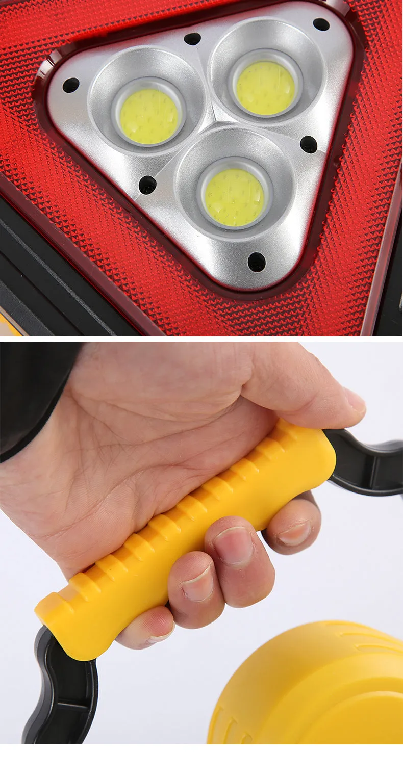 3-in-1 Solar Emergency Warning Light – Portable Safety Alarm Lamp for Camping & Roadside Use