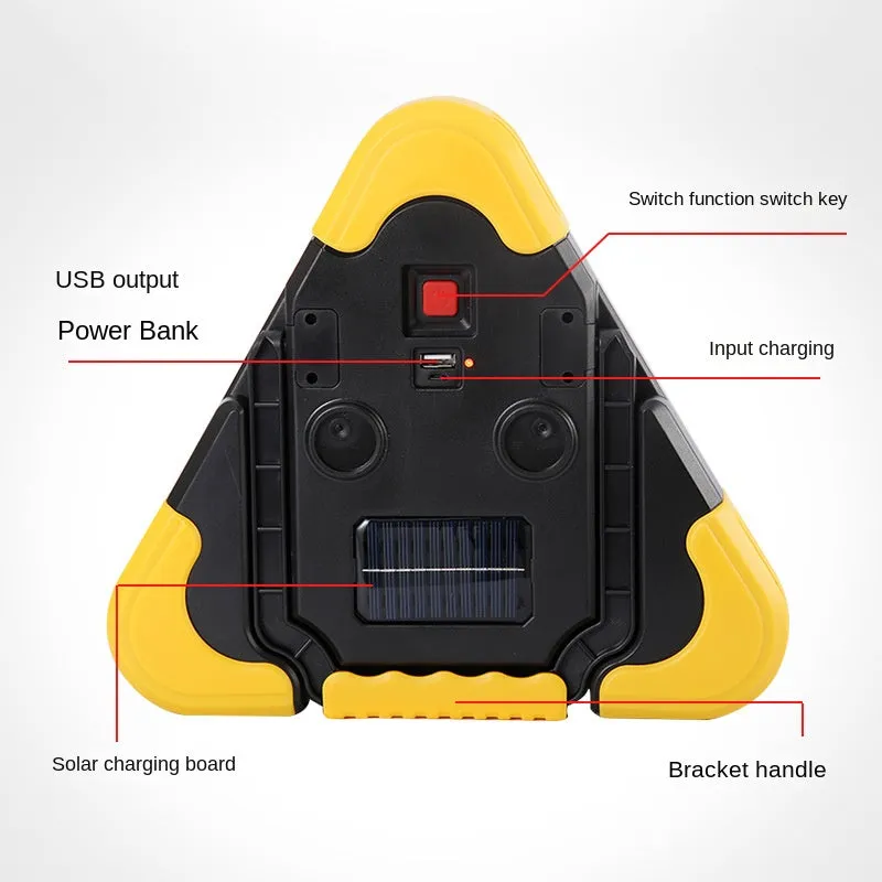3-in-1 Solar Emergency Warning Light – Portable Safety Alarm Lamp for Camping & Roadside Use