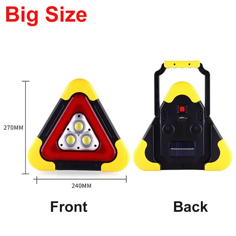 3-in-1 Solar Emergency Warning Light – Portable Safety Alarm Lamp for Camping & Roadside Use